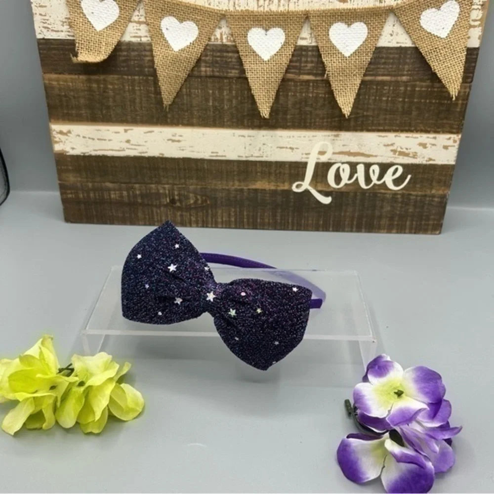 ✨NWOT purple sparkle star ⭐️ headband